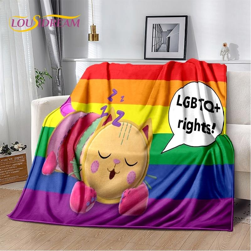 Cartoon Cute Gabbys Dollhouse Girl Soft Blankets,Keep Warm Throw Blanket Comfortable Blanket for Picnic Beds Sofa Home Bedroom
