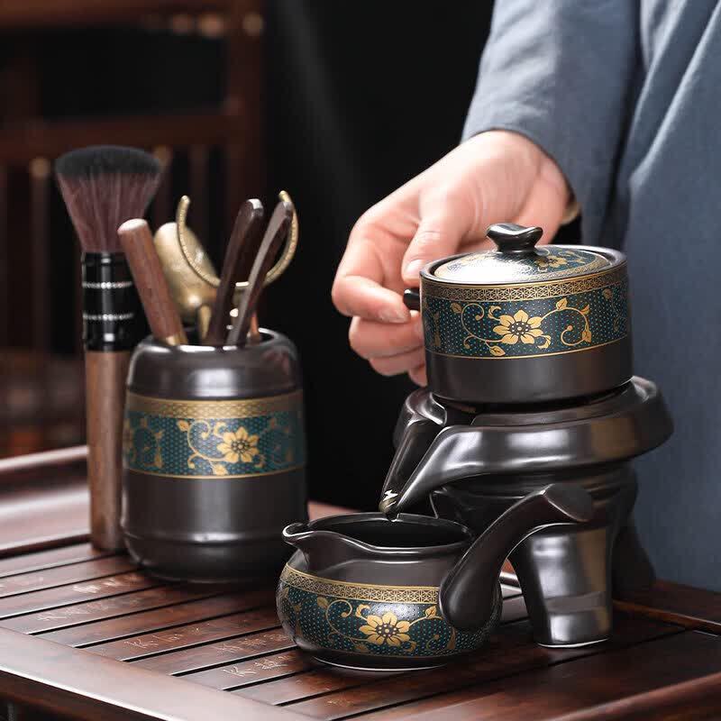 Ceramic Semi-Automatic Kung Fu Tea Set