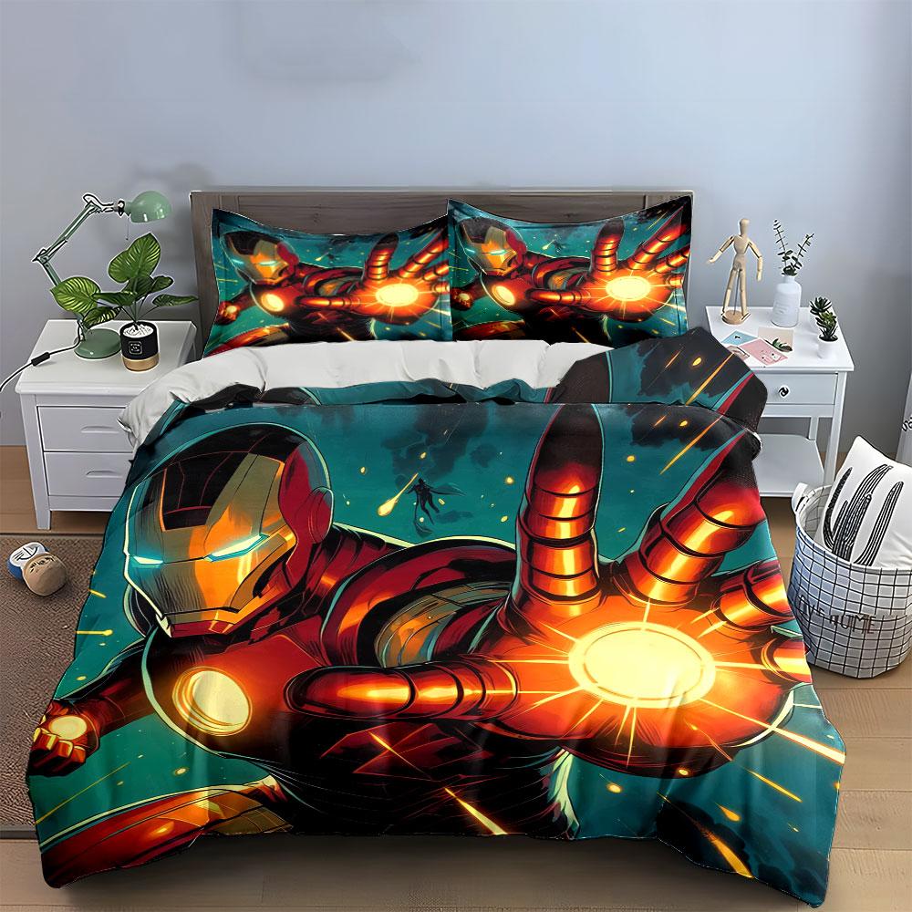 Iron Man Action Pose. Bedding Sets Duvet Cover Sets Duvet Covers Pillowcases(1 * Duvet Cover 2 * Pillowcases Without Duvet Insert)