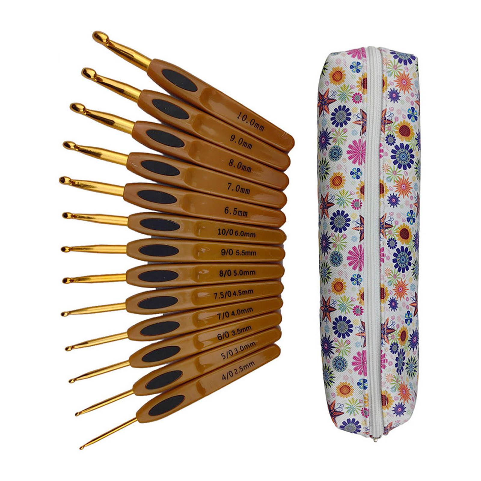 

13 шт. Эргономичные крючки для вязания 2,5 мм-10 мм Эргономичная ручка Крючок для вязания для начинающих Вязание свитера Шарфы Сумка Носки