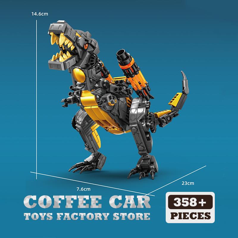 Non-Toxic Creative T-Rex Bricks Puzzle Toys Moc Mech Dragon Building Kit 3D Dinosaur Block Triceratops Robot Model Gift For Kids Adult New
