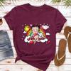 Winking Betty Boop in Red Circle Happy Birthday TShirt Retro Style Women Casual Cotton Short Sleeve Betty Boop Fan Gift Shirt