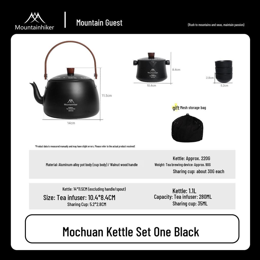 Mountain Guest Portable Tea Brewing Kettle Set for Outdoor Camping & Picnic
