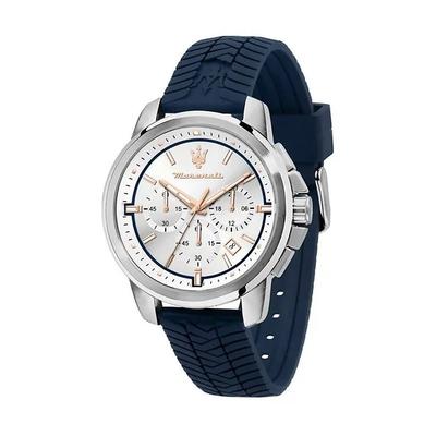 Orologio da uomo Successo Cronografo Cinturino in Silicone Quadrante Argento Quarzo R8871621013