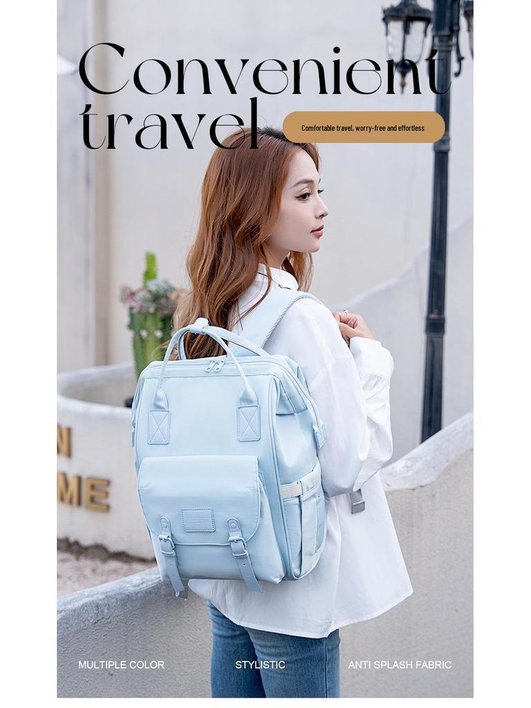 Customizable Lightweight Mummy & Baby Double Shoulder Handbag: Multifunctional, Large Capacity Backpack for Outings