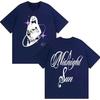 Streetwear Harajuku Graphic T-shirt Singer Midnight Sun Pop Music Aesthetics Summer Print Pure Cotton Short-sleeved