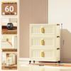 40-60cm Wide Transparent Foldable Double Door Floor Storage Cabinet with Multiple Layers