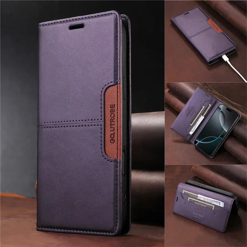 Magnetic Wallet Anti-theft Leather Case For Xiaomi Poco C61 C65 M6 Plus F6 X6 Pro PocoM6 5G 4G Card Holder Phone Book Flip Cover