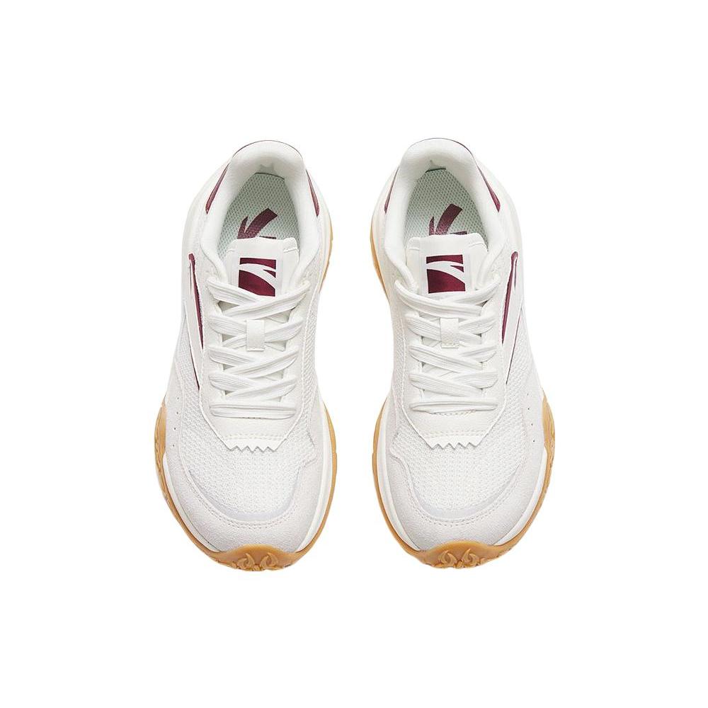 Anta Journey Slip Resistant Abrasion Resistant Low Top Sports Casual Shoes Women's White Gray Red 922318859-5