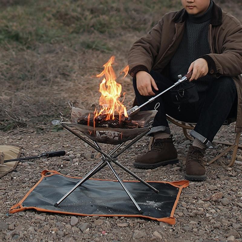 Feuermatte Feuerfeste Untergrillmatte für Outdoor-Grillmatte Feuermatte BBQ-Matte Deckschützer Faltbar Praktisch