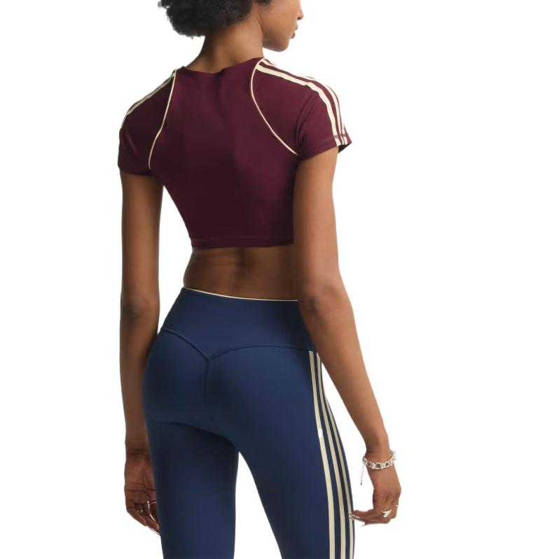 adidas Originals Sport Superstar Round Neck Short Sleeve Crop Top Fitness Wear Women Tops KW3561
