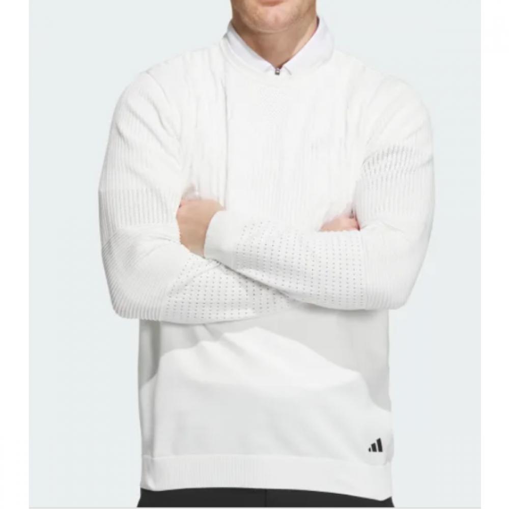 

Adidas Гольф Primeknit с градиентным узором, пуловер с длинным рукавом white/XL