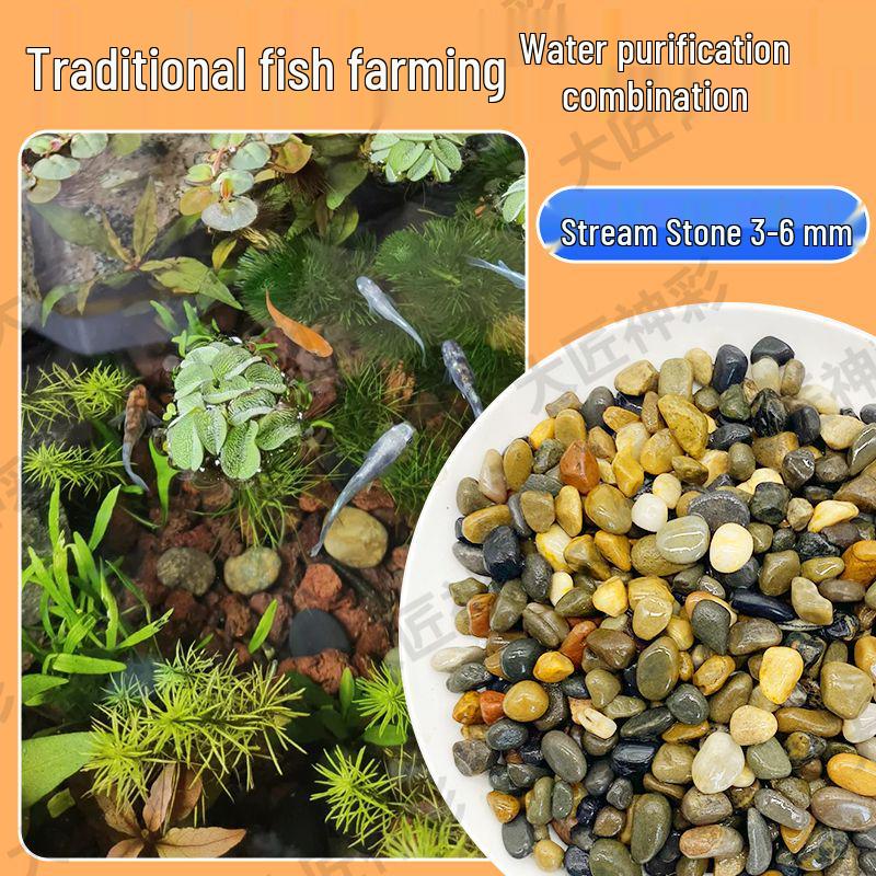 Lava Rock Stream Stone Set for Aquarium Substrate & Decoration