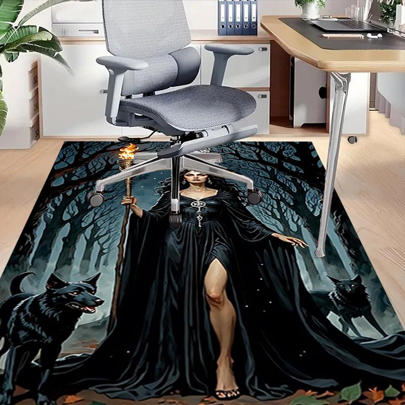 1pc Moonlit, Witchcraft Carpet Anti Slip Polyester Floor Mat for office.Bedroom