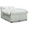 VidaXL Slat Bed Base and Mattress Light Grey 140x200cm Velvet 3288642