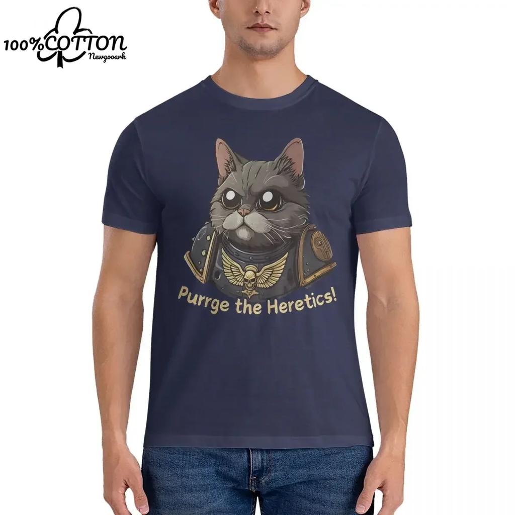 100% Cotton T Shirt Purrge The Heretics Men's W-Warhammer 40k Vintage Tees Short Sleeve O Neck T-Shirt New Arrival Tops
