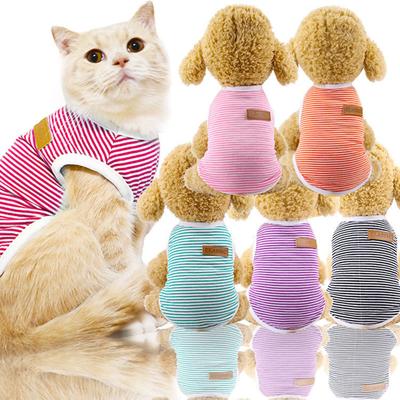 Maglietta per cani a righe traspirante classica primaverile ed estiva, carina per cani di piccola taglia, abbigliamento per animali domestici, bulldog francese, yorkshire e chihuahua.