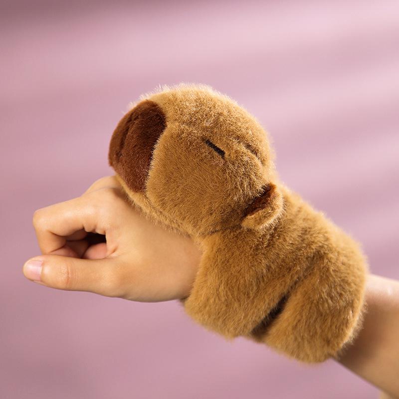Capybara Wagging Tail Plushie Bracelet Keychain Doll Gift