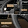Car Steering Wheel Cover Faux Breathable Leather For Peugeot 206 1998-2005 206 SW 2003-2005 206 Steering Wheel Braiding Cover