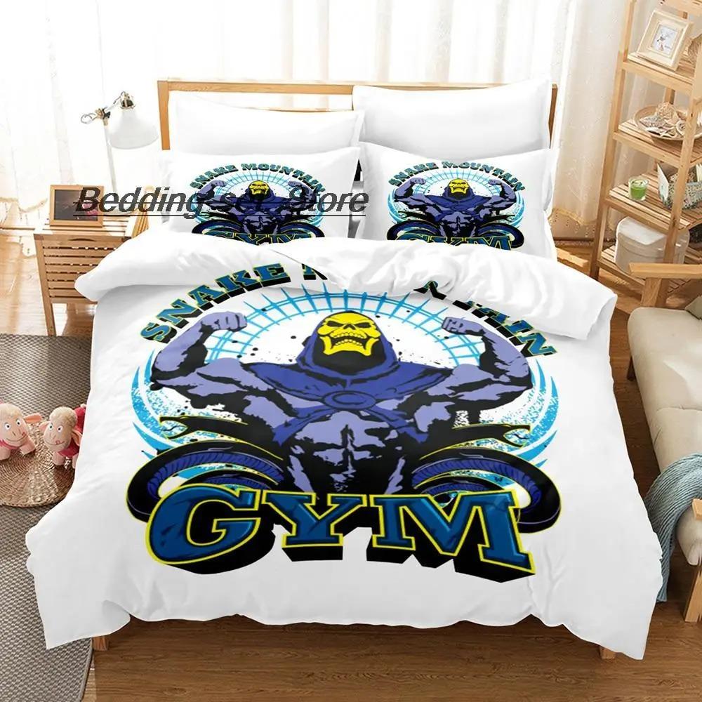 Skull Skeletor Bedding Set Single Twin Full Queen King Size Bed Set Teenager Bedroom Duvetcover Sets 3D Anime Bed Sheet Set