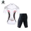 Mens Cycling Jersey Shorts Set - Quick-Dry Breathable Short Sleeve Kit Road Bike Riding In