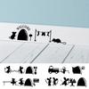 Lovely Mouse Black Car Decals Auto Window Bumper Body Removable Vinyl Decals Animal Auto Accessories Water-Repellent Ornament