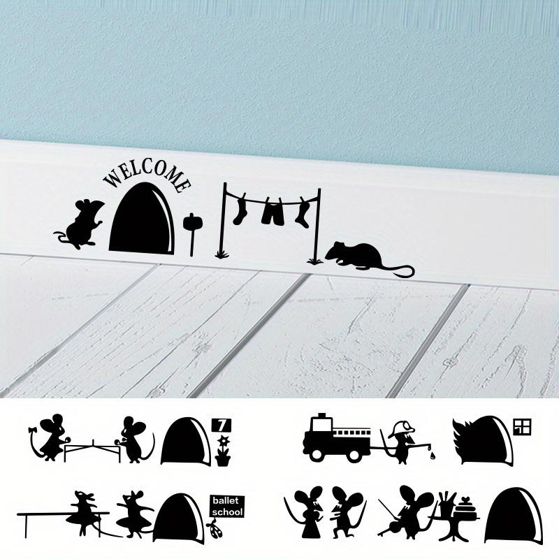Lovely Mouse Black Car Decals Auto Window Bumper Body Removable Vinyl Decals Animal Auto Accessories Water-Repellent Ornament