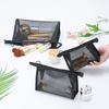 Black Mesh Makeup Bags Women Girls Cosmetic Bag Organizer Travel Portable Wash Lipstick Toiletry Sanitary Napkin Storage Bags