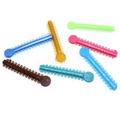 1 pakke/40 pinner Dental ortodontisk elastisk ligatur Bånd for braketter Tannregulering
