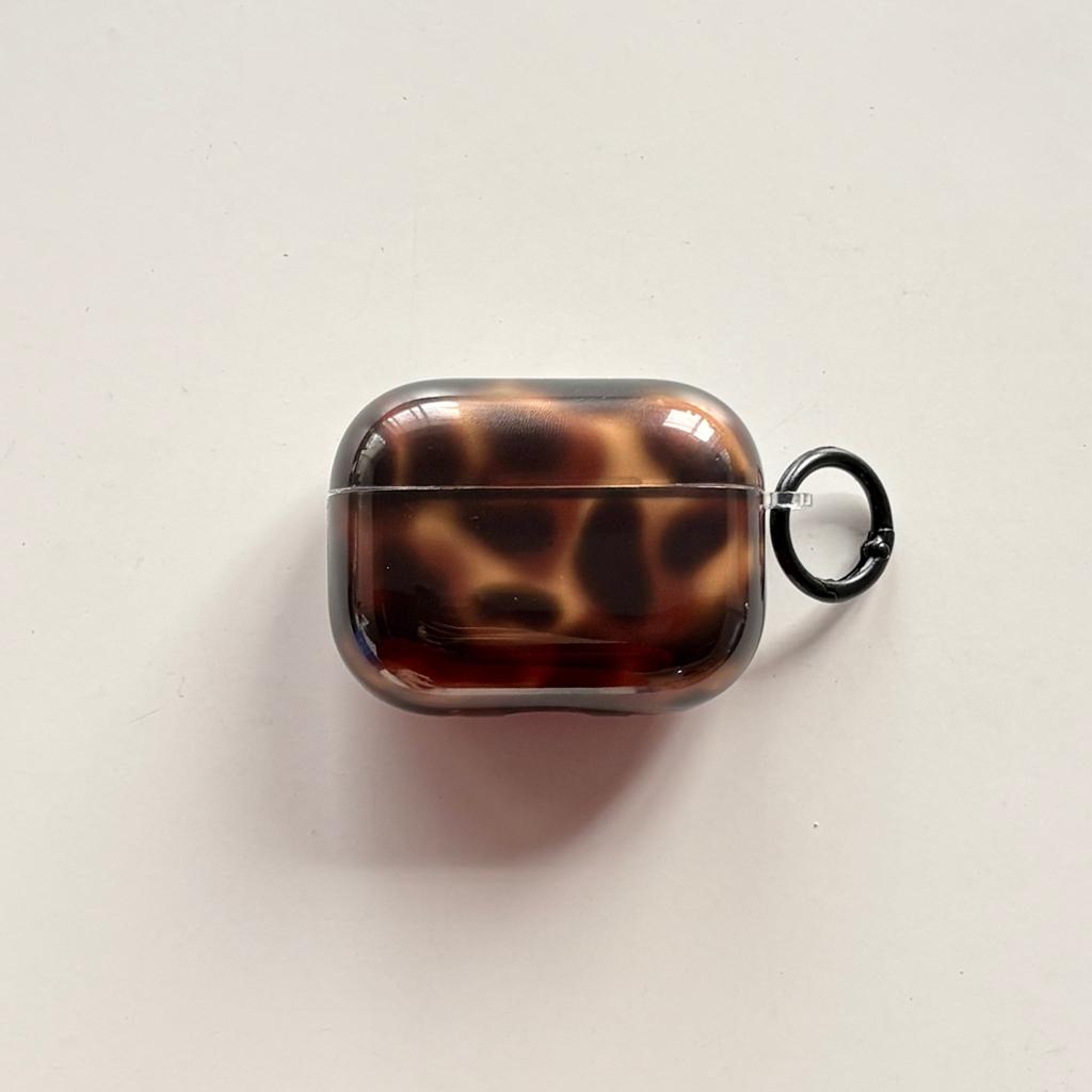 Herfst Winter Retro Bruin Amber Patroon Met Haak Schokbestendige Beschermende Oordopjes Cover Case voor AirPods 1 of 2 3 4 Pro 2 Pro 3 For AirPods Pro 3