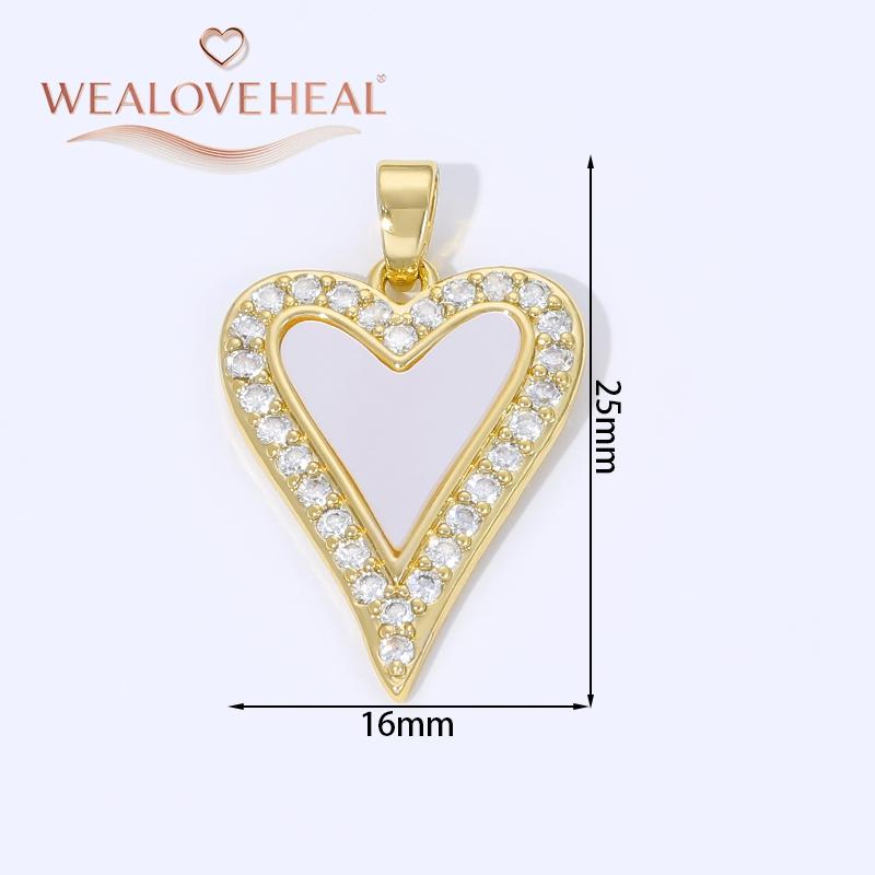 18K Gold Plated Brass Metal Cubic Zirconia Sun / Cross / Horseshoe / Chili Pepper / Wings Pendants Charms For Jewelry Making