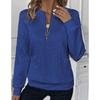 Damen Herbst Winter gestepptes Sweatshirt Reißverschluss Kapuzenpullover Damen gefütterte Jacke Strickjacke Mantel