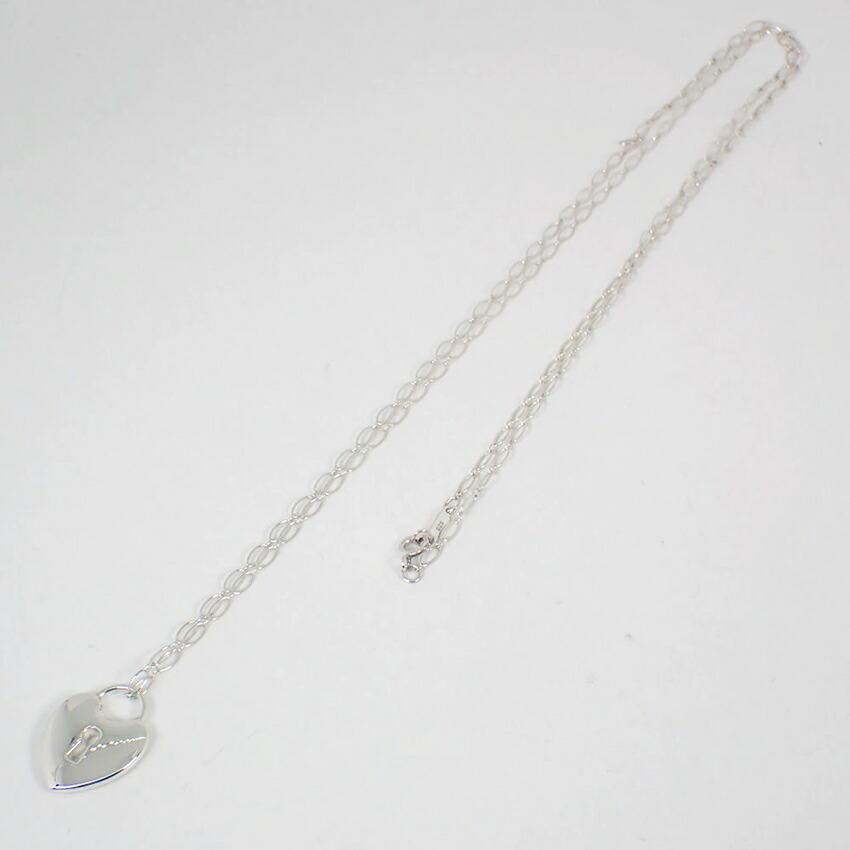 [Pre-owned] TIFFANY 925 Keyhole Heart Pendant Necklace J112-5
