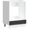 Porto Schwarzer Küchenschrank, Integrierter Küchenschrank Für Den Backofen, 60 X 46 X 81,5 Cm