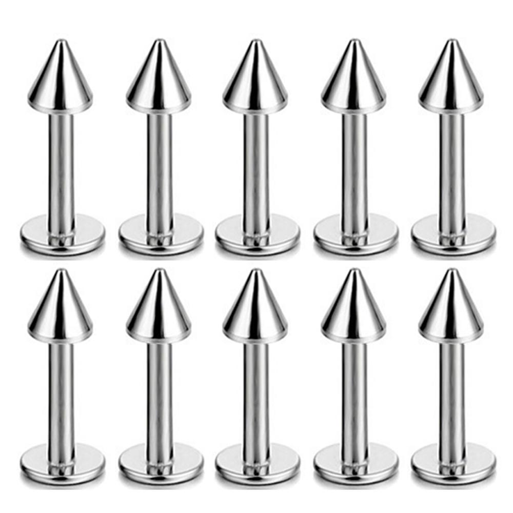 2/5/10Pcs Medical Stainless Steel Labret, Lip Piercing Jewelry Tragus Cartilage Ear Studs Earrings For Women / Men Trend