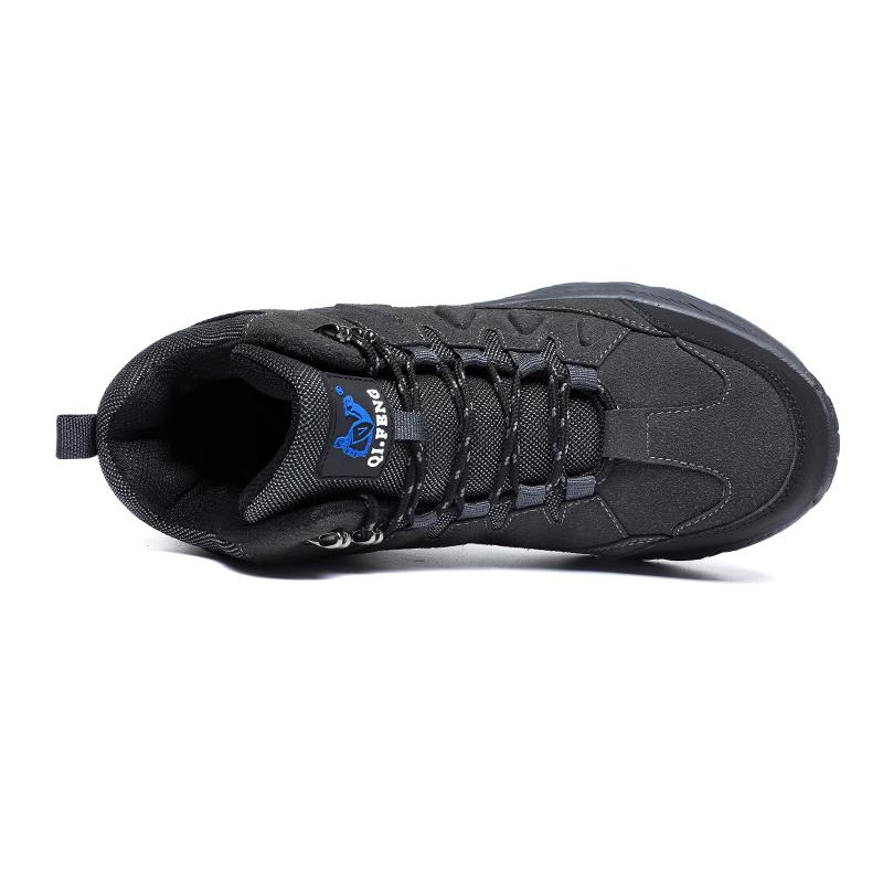 Fashion High Quality Leather Hiking Shoes Durable Outdoor Sport Men Trekking Leather Shoes Lace-Up Climbing Hunting Sneakers