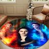 vampire Saga Romance Round Rug for Livingroom,Bedroom, Palyroom, Chair Rug, Area rug, Circle Carpet, Large Size Fan Christmas gift
