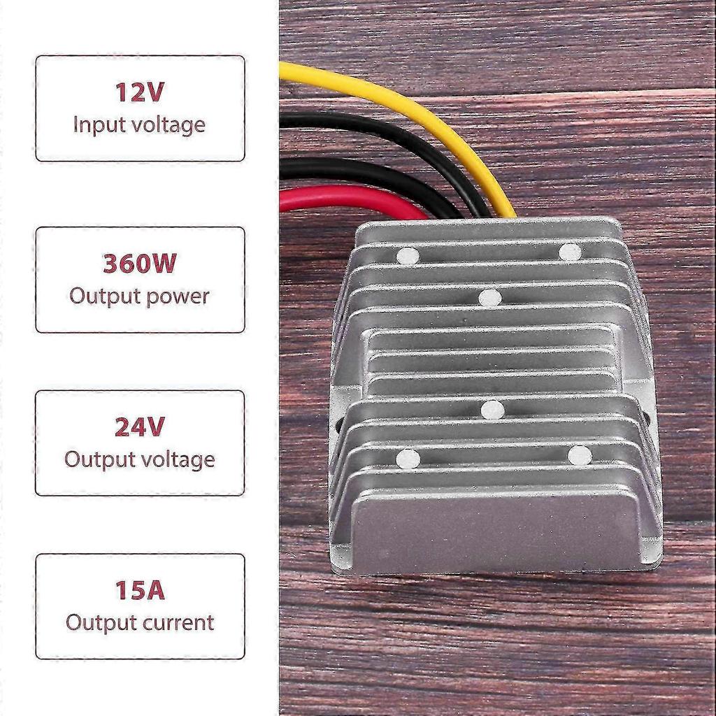 Μετατροπέας DC-DC Step-Up 360W με Έξοδο 15A από 12V σε 24V