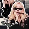 Retro Cat-Eye Tortoiseshell Women's Sunglasses – Fashionable Oval Small Frame with European and American High-End Style.