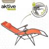Chaise Longue - Aktive Garden - Orange - Gravité Zéro - Pliable - Avec Coussin