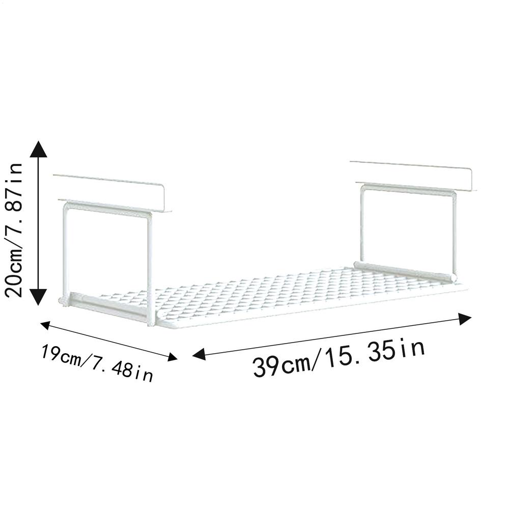 Extendable Under Cabinet Organizer Shelf Steel Under Desk Storage Rack Multipurpose Kitchen Household Hanging Storage Racks