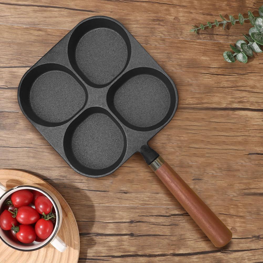 4 Cups Steak Cooking Pans Non-Stick Frying Pot Pan Versatile Breakfast Skillet Compatible with Gas Stove and Induction Cooktop