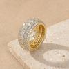 New Hip Hop Zircon Ring Colorful Hipster Street Personality Trendy Hiphop Ring Source