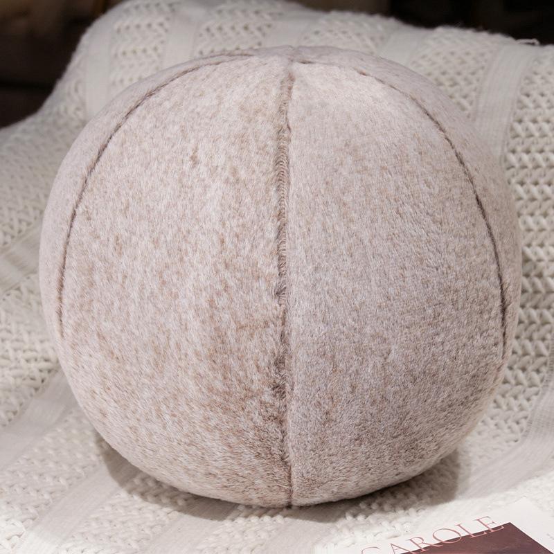 

Nordic style spherical throw pillow ins wind ball doll home decoration plush sofa living room cushion photo props 30cm/0.55kg світло-коричневого кольору