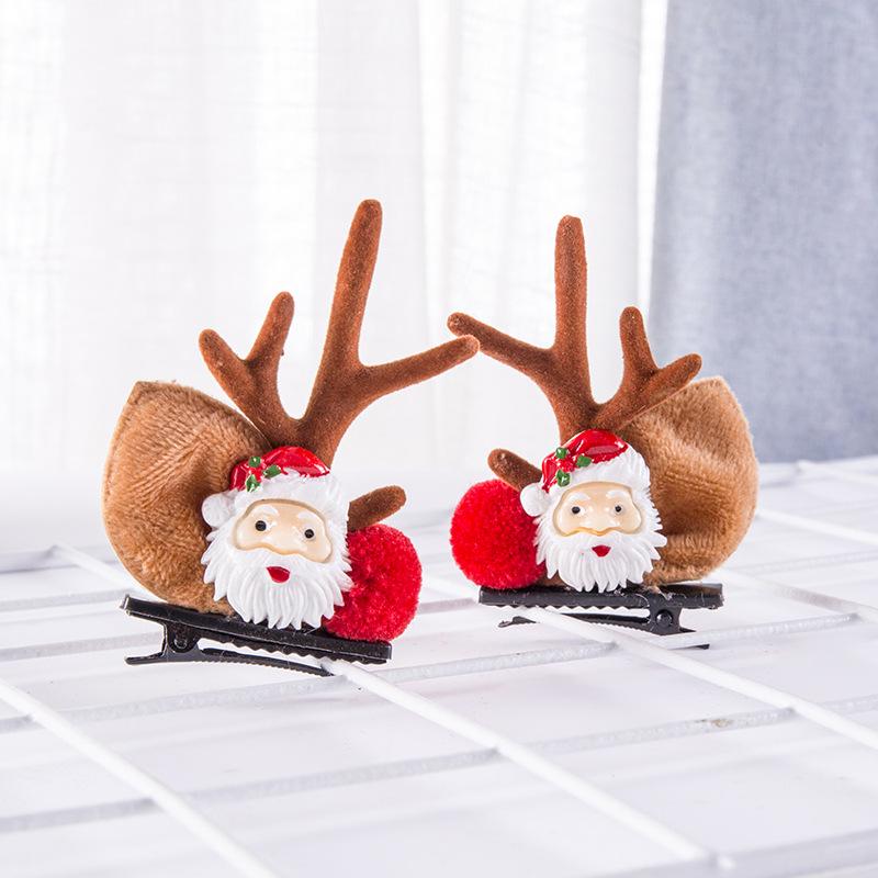 Christmas Reindeer Antler Hair Clip – Cute Cartoon Design for Kids & Women