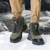 High-top Boots Men Anti-slip Warm Comfortable Plush Outdoor Hiking Shoes Men Breathable Lace-up Casual Sports Shoes Men