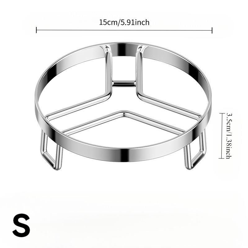 Жаропрочная подставка для кастрюль из нержавеющей стали со стабильной треугольной конструкцией для домашней кухни, паровая решетка, водоотделитель для вока