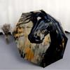 1pc Horse Abstract Automatic Open/Close Umbrella, Portable Folding Umbrella for Travel, Themed Events064