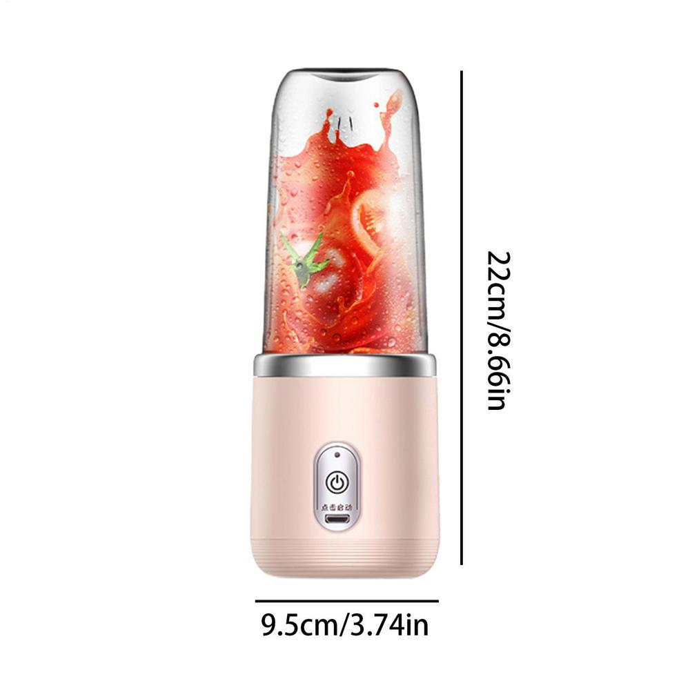 Rechargeable Single Blender Cordless Juicer Personal Fruit Shake Juicing Machine For Breakfast Apartment Vacation Camping Gym