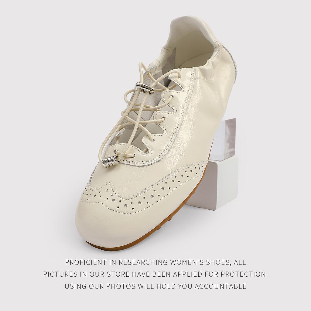 First Layer Cowhide Version - Retro Dexun Shoes Women'S New Versatile Casual Brock Forrest Gump Shoes Casual